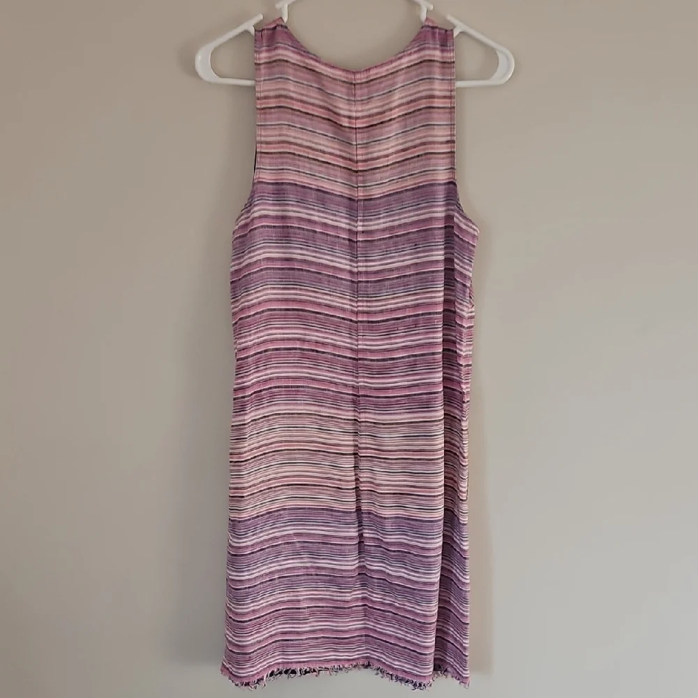 Eileen Fisher Purple Sheath Midi Dress V-Neck Sleeveless - Picture 4 of 5